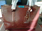 Luxus Vintage Frauen Krokodil Muster Handtasche Große Kapazität Business Tasche