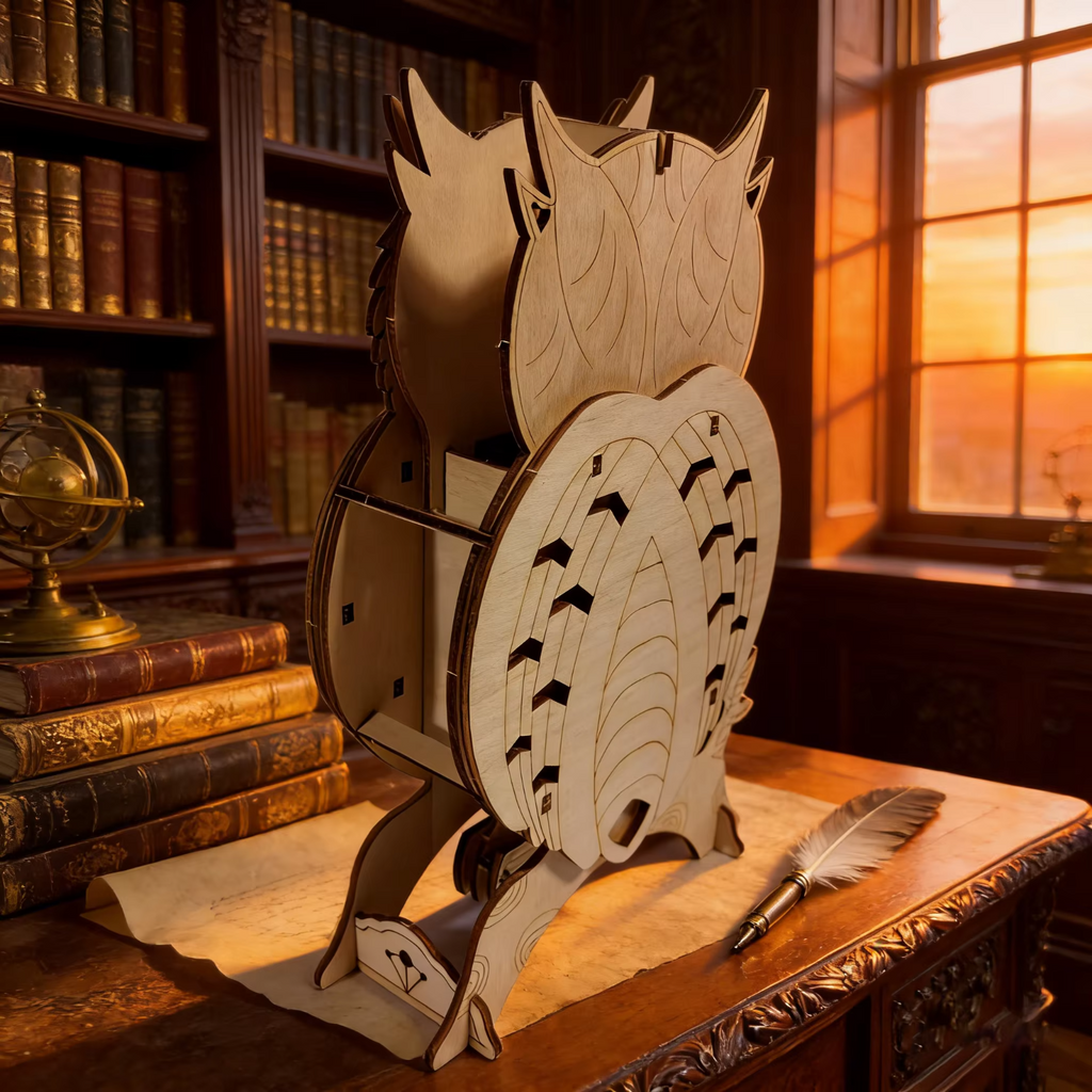 3D-Holzpuzzle-Eulenuhr als Geburtstags-, Halloween-, Ostern-, Weihnachtsgeschenk