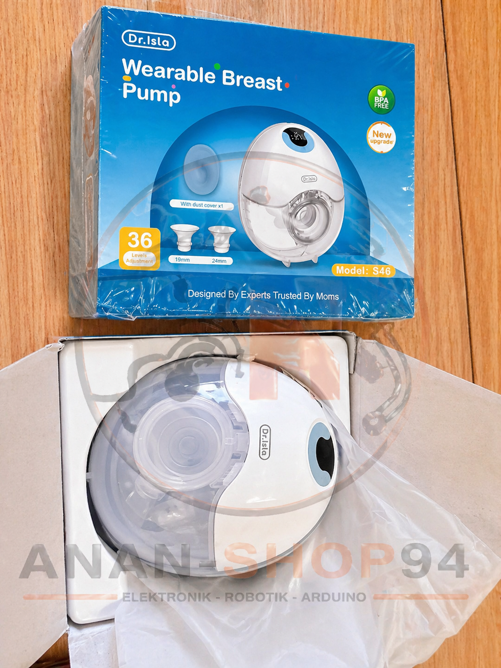 Tragbare Milchpumpe, freihändige elektrische Milchpumpen mit LED-Anzeige, 4 Modi