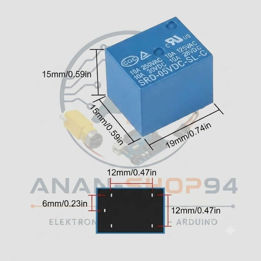 Relais der SL-C-Serie, 5-polig, 10 A, 5 V/12 V/24 V Spulenspannung