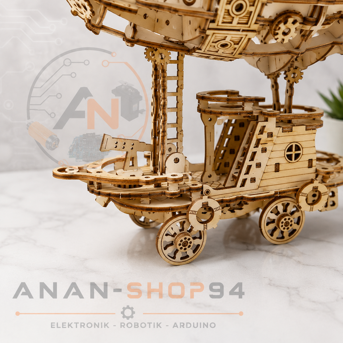 Luftschiff 3D Holzpuzzle Maßstab Modell, DIY Modellbausatz, Handwerk Geschenk