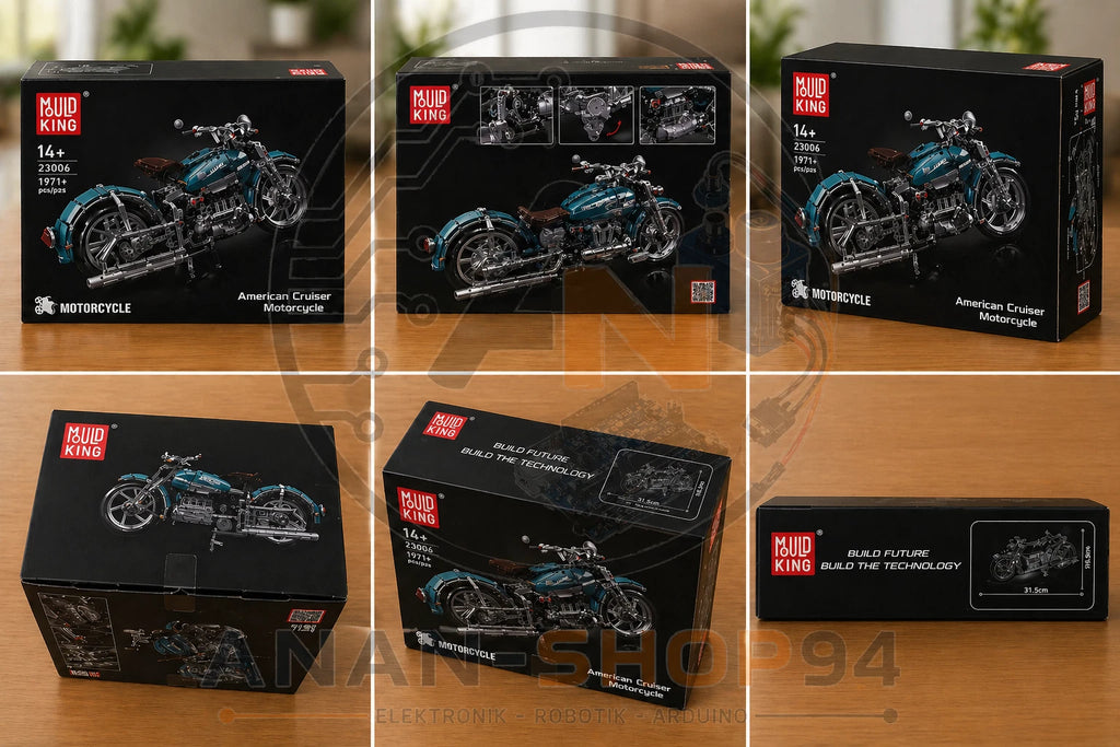 Mould King 23004 Technisches Auto-Spielzeug Motorrad-Bausteine Set