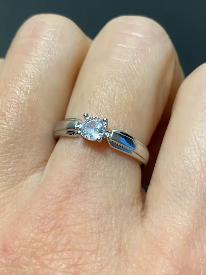 Kubische Zirkon Ringe für Frauen, Verlobung usw. Größe 6/Hauptsteinfarbe: T0367