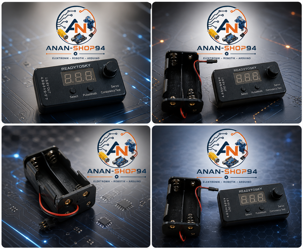 Servotester / ESC-Konsistenztester + 4-Zellen-AA-Batteriehaltergehäuse für Servo