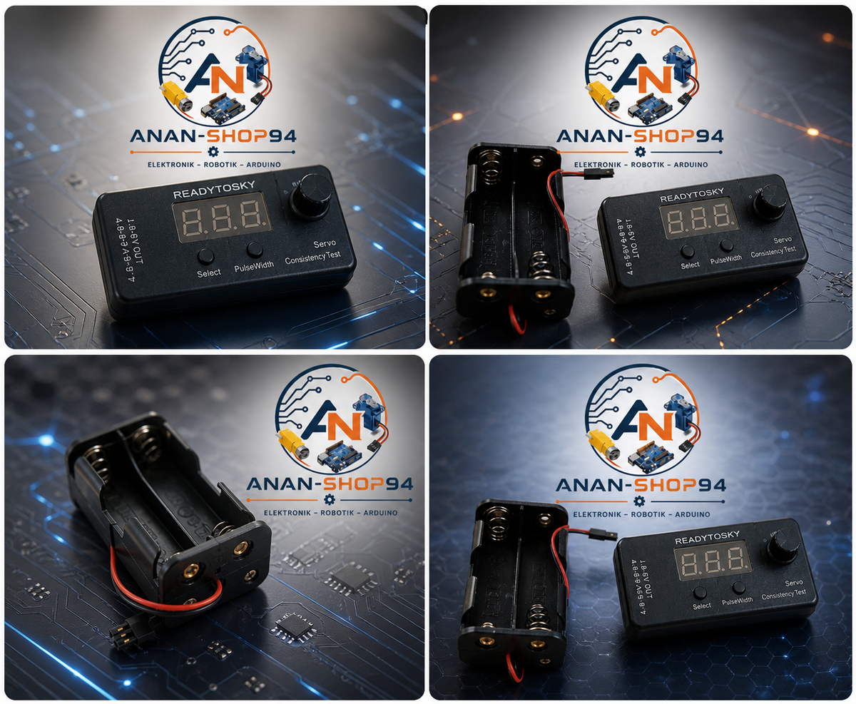 Servotester / ESC-Konsistenztester + 4-Zellen-AA-Batteriehaltergehäuse für Servo