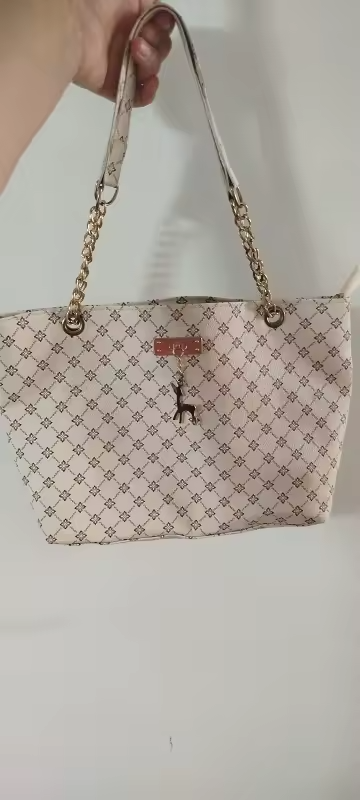 Handtasche Textur Weiches Leder Große Kapazität / Tasche Mit Hängenden Zubehör