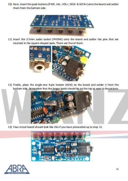 DIY Kits Wireless Stereo FM Radio Empfänger Modul PCB 76 MHz-108 MHz DC 1,8-3,6V