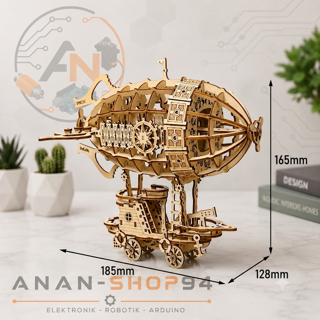 Luftschiff 3D Holzpuzzle Maßstab Modell, DIY Modellbausatz, Handwerk Geschenk