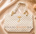 Handtasche Textur Weiches Leder Große Kapazität / Tasche Mit Hängenden Zubehör