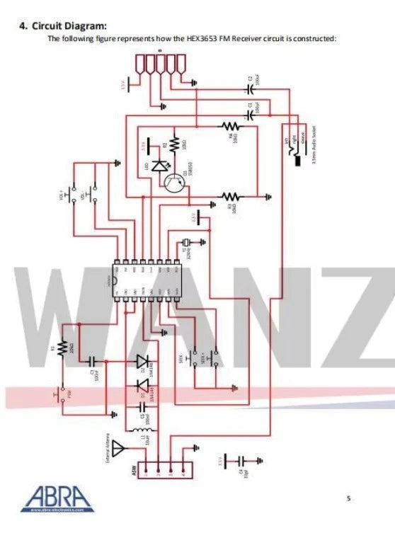 DIY Kits Wireless Stereo FM Radio Empfänger Modul PCB 76 MHz-108 MHz DC 1,8-3,6V