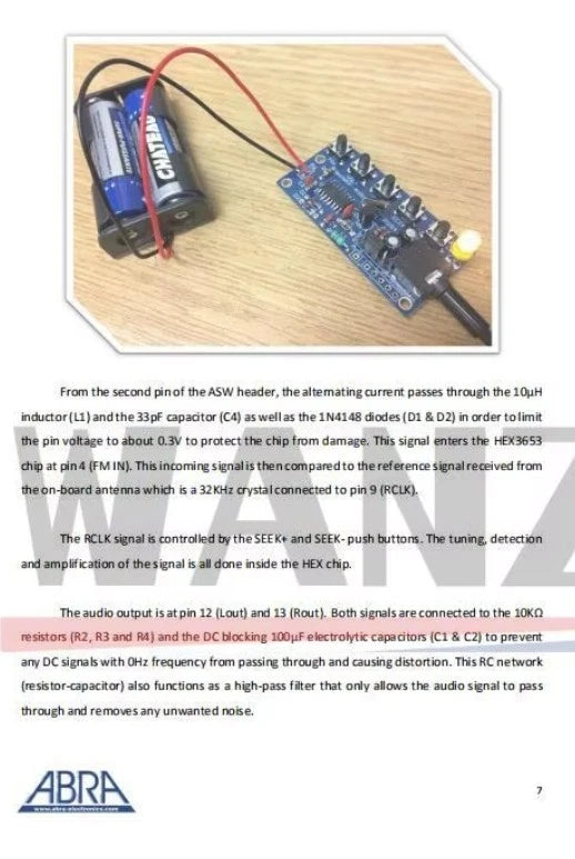 DIY Kits Wireless Stereo FM Radio Empfänger Modul PCB 76 MHz-108 MHz DC 1,8-3,6V
