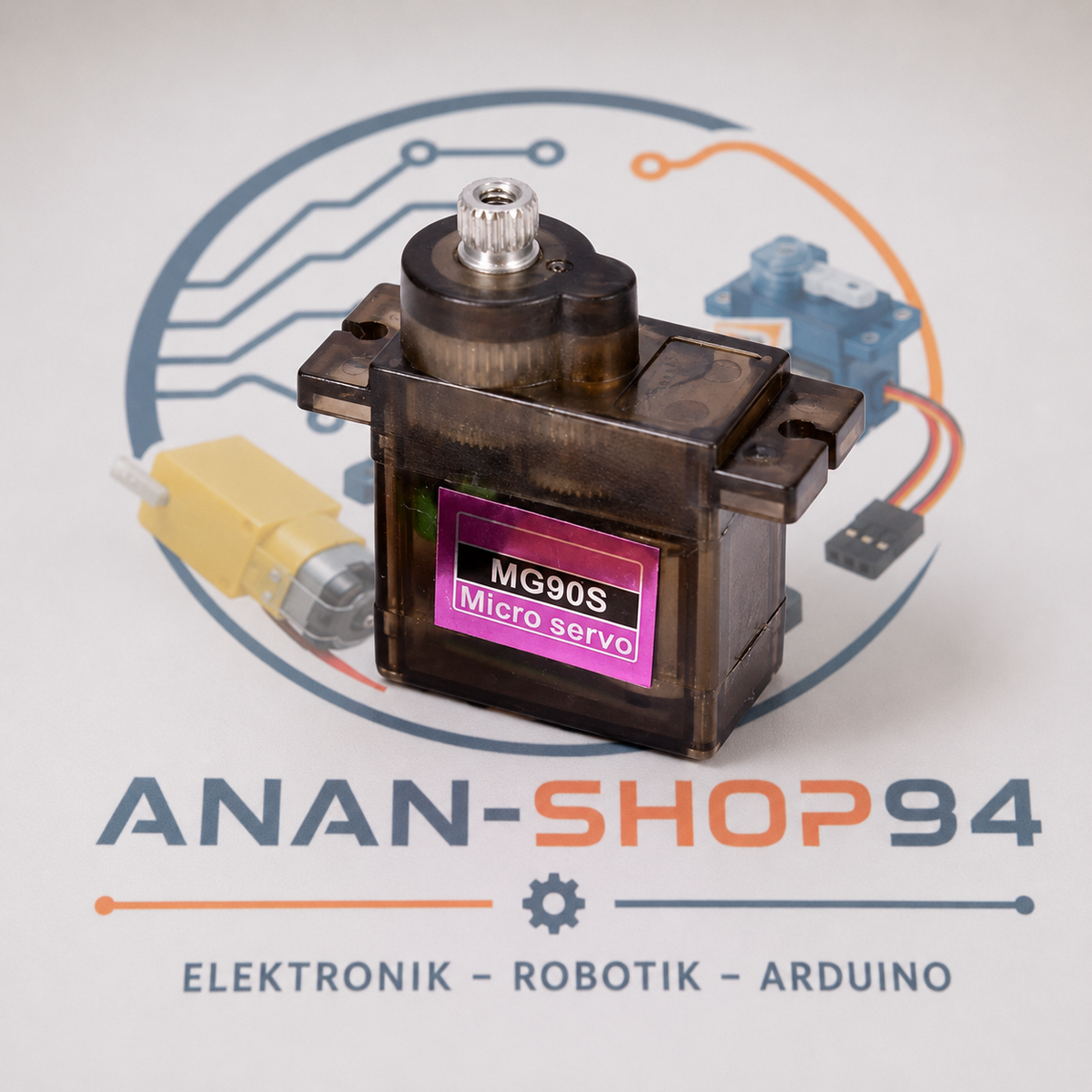 1 Stück Micro Servo Motor MG90S 14g 180° Metallgetriebe