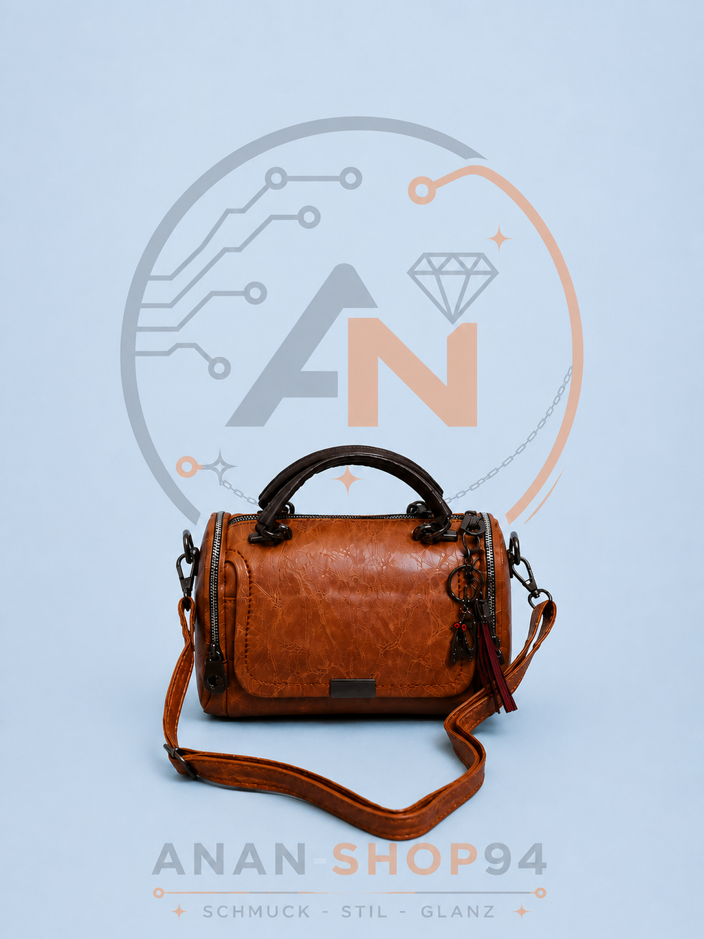 Modische Damen-Umhängetasche mit großer Kapazität, Boston-Handtasche Farbe CAMEL
