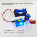 3CH Digitaler Servotester + 4-Zellen-AA-Batteriehaltergehäuse für Servo