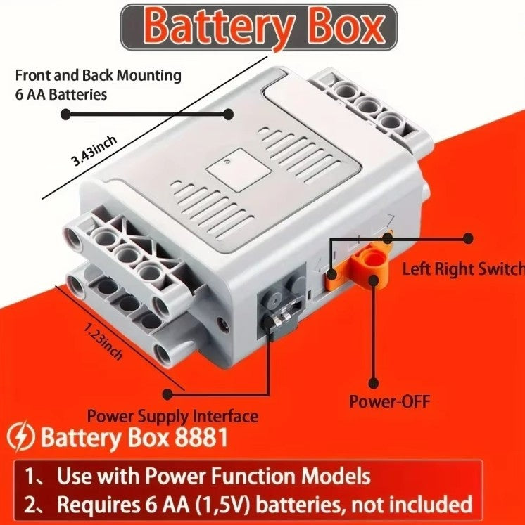 Batterie Box AA kompatbel 8881 / Lego Ersatz Geeinigt