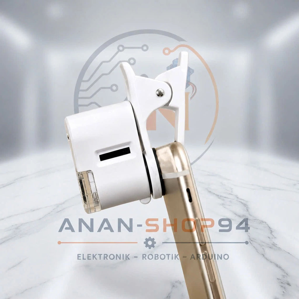 Universal Clip Mikroskop 60X LED Taschenmikroskop mit Handy Clip UV Licht