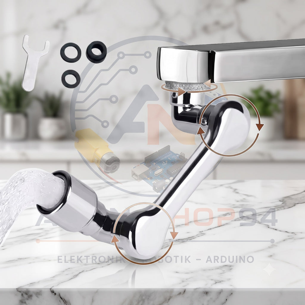 Universal Rotation Wasserhahn Kunstoff Dual Modus Roboter Arm Verlängerung