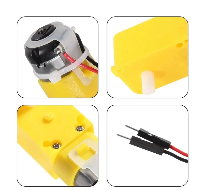 Motor Dual DC 3–6 V Getriebemotor 200 U/min Verhältnis 1:48 für Arduino DIY
