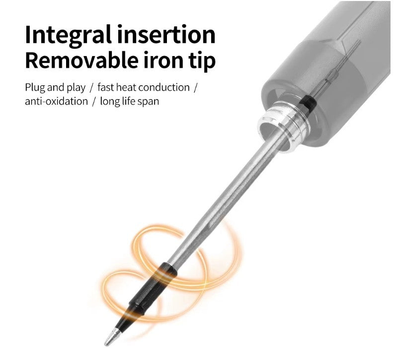 USB-Typ C Lötkolben-Set 60W, tragbar, 600 mAh Akku, einstellbare Temperatur