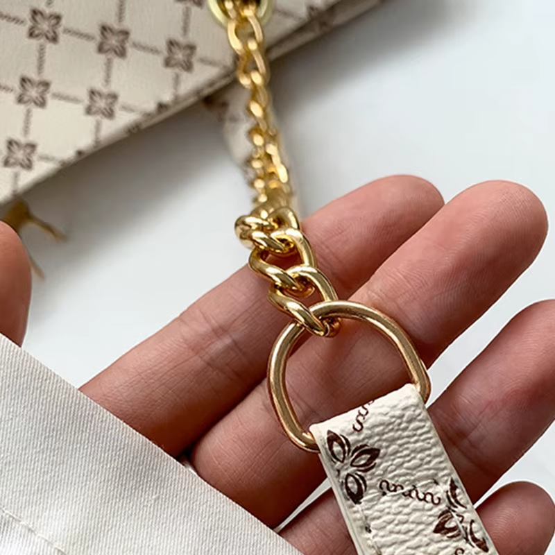 Handtasche Textur Weiches Leder Große Kapazität / Tasche Mit Hängenden Zubehör