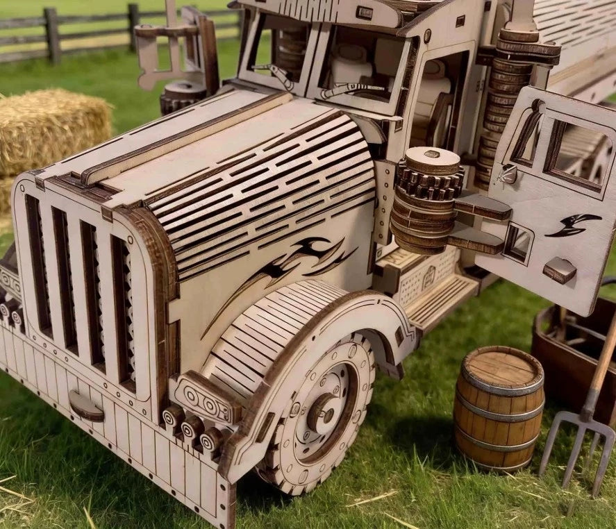 Holz Öl Tanker LKW Puzzle DIY Holz 3D LKW Montage Geburtstagsgeschenk
