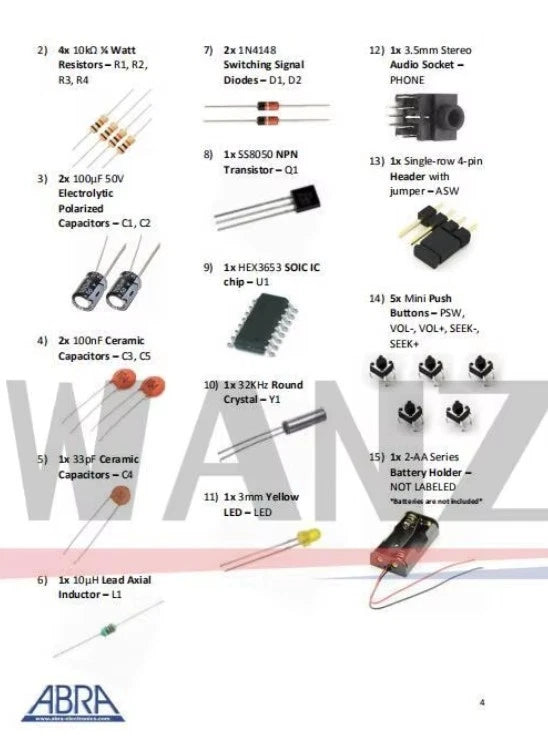 DIY Kits Wireless Stereo FM Radio Empfänger Modul PCB 76 MHz-108 MHz DC 1,8-3,6V