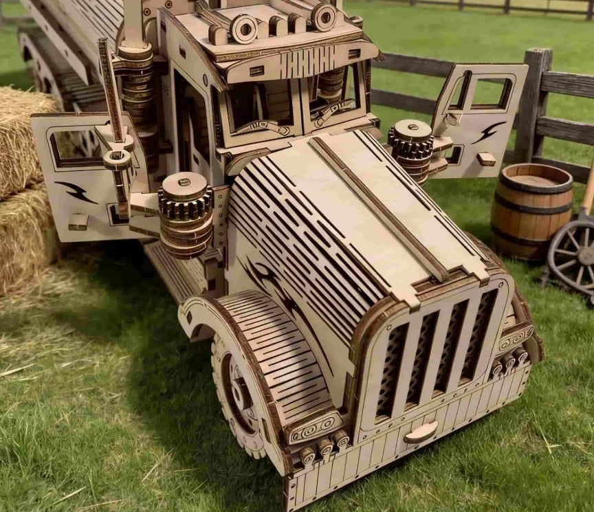 Holz Öl Tanker LKW Puzzle DIY Holz 3D LKW Montage Geburtstagsgeschenk