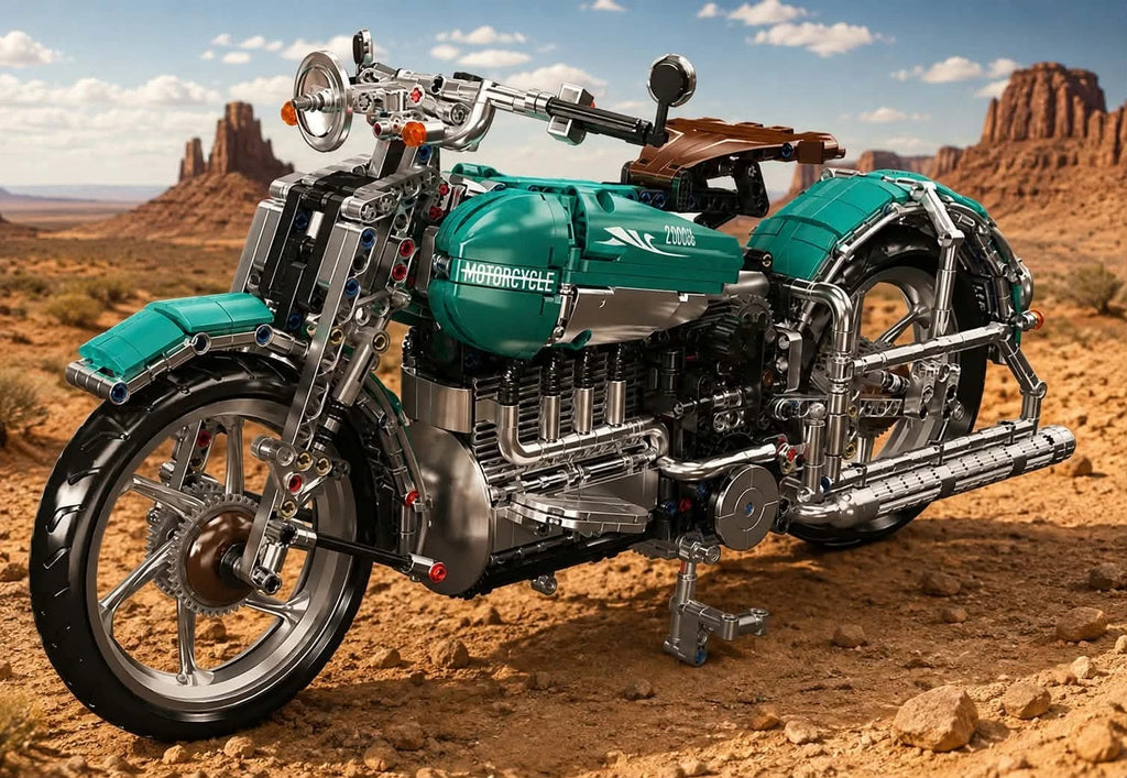 Mould King 23004 Technisches Auto-Spielzeug Motorrad-Bausteine Set