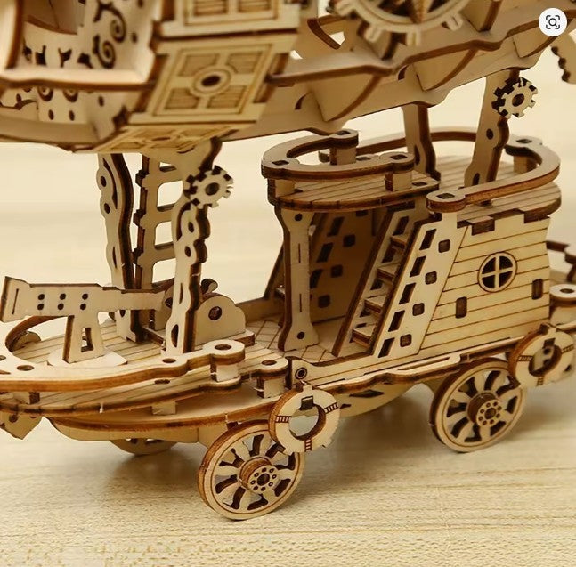 Luftschiff 3D Holzpuzzle Maßstab Modell, DIY Modellbausatz, Handwerk Geschenk