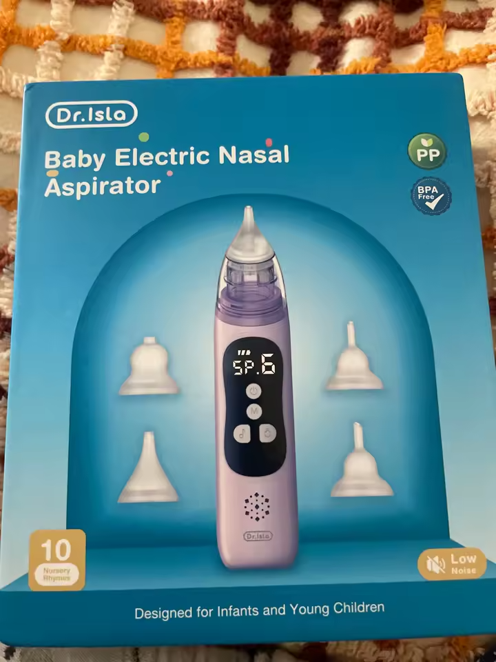 Elektrischer Baby-Nasenreiniger, Silikon, verstellbare Saugkraft, Farbe Weiß