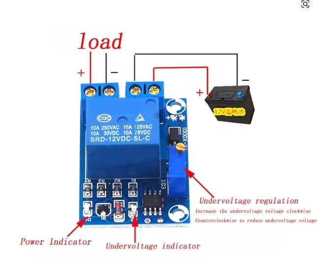DC 12V Batterie Unter spannung Niederspannung abgeschaltet automatische Schalter