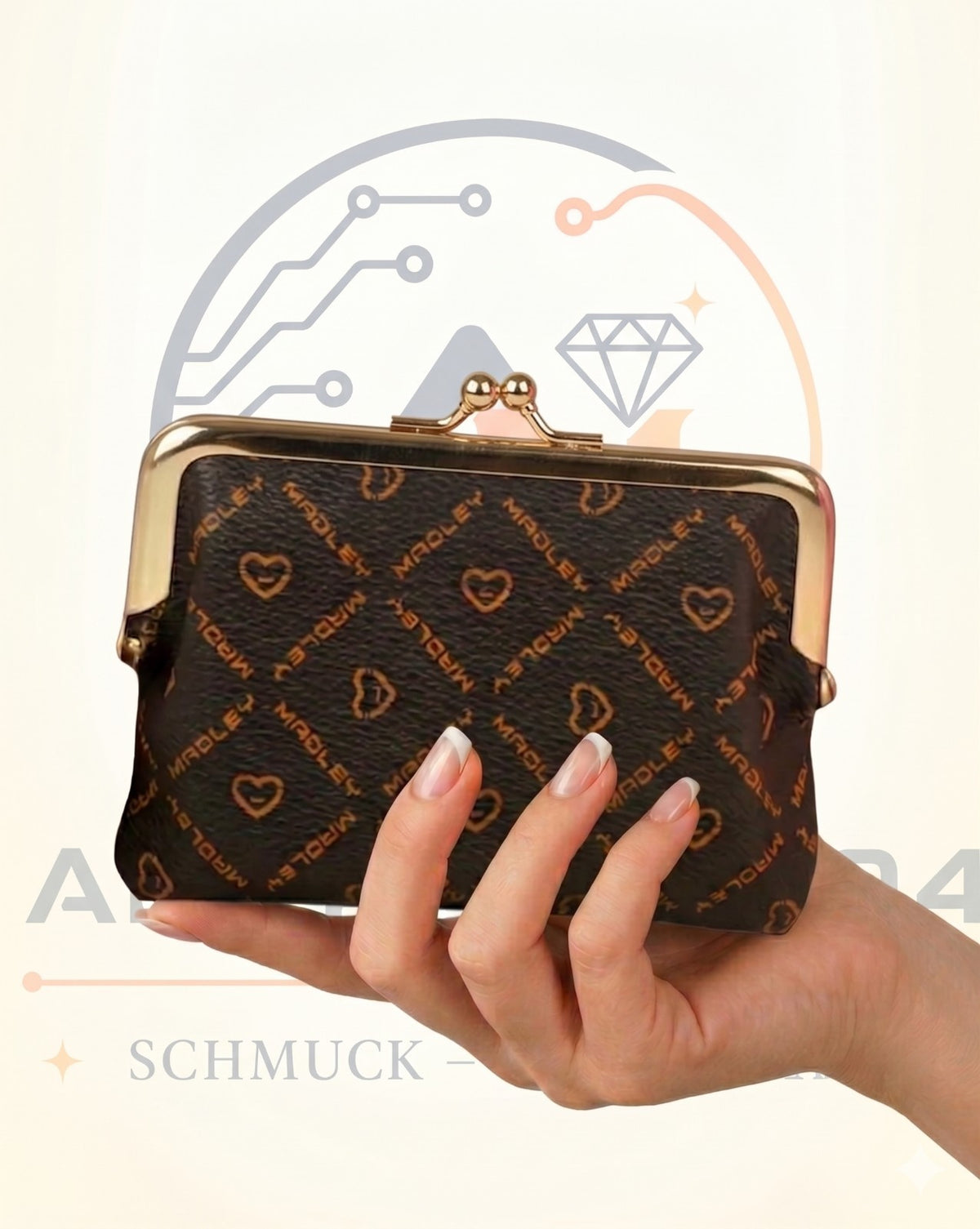 Brieftasche große Kapazität Münz klammer Tasche Brief für Frauen