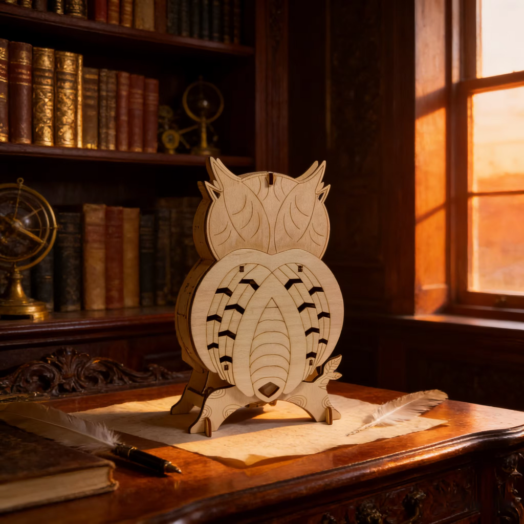 3D-Holzpuzzle-Eulenuhr als Geburtstags-, Halloween-, Ostern-, Weihnachtsgeschenk