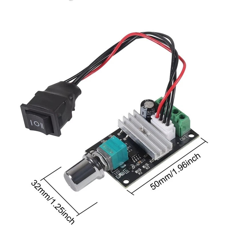 DC Motor Speed Controller PWM 1203BB 80W Geschwindigkeit Einstellbar Reversible
