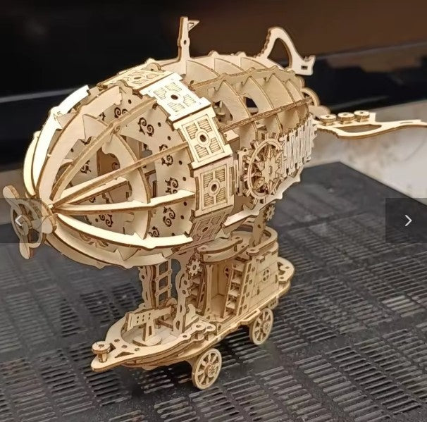 Luftschiff 3D Holzpuzzle Maßstab Modell, DIY Modellbausatz, Handwerk Geschenk