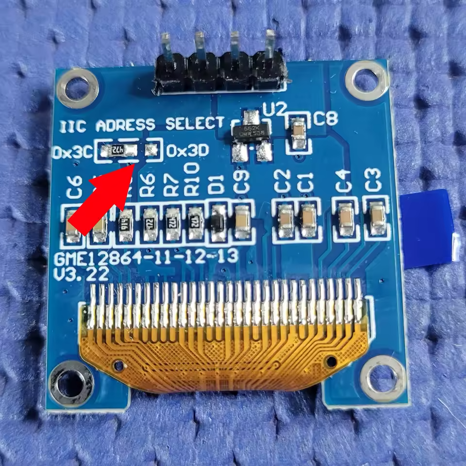 OLED-Display 0,96 Zoll I2C IIC 128 x 64 SS - D - 1306 3,3 V-5 V für Arduino ESP3