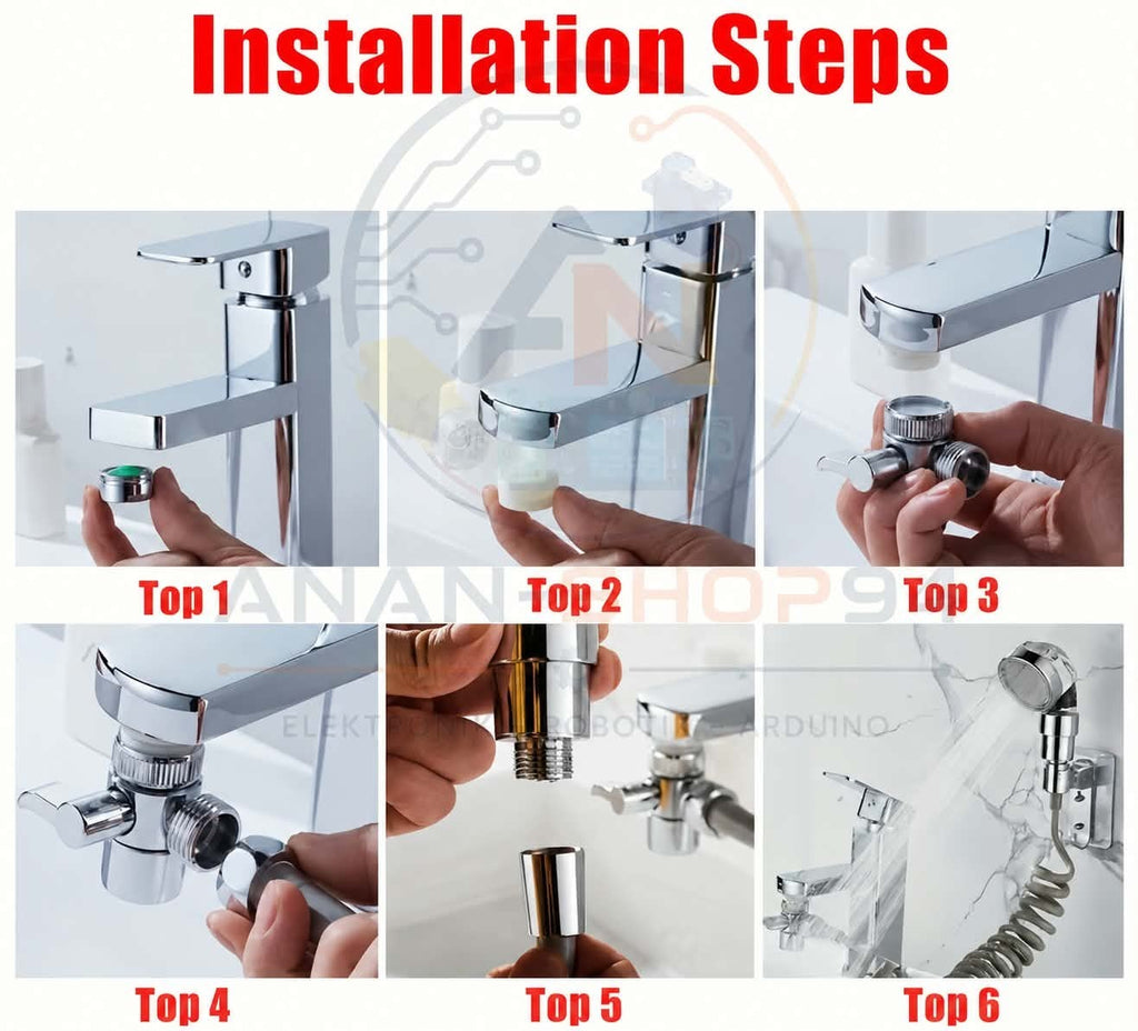 Universal Wasserhahn Schalter Adapter Küche Waschbecken Splitter Umlenker