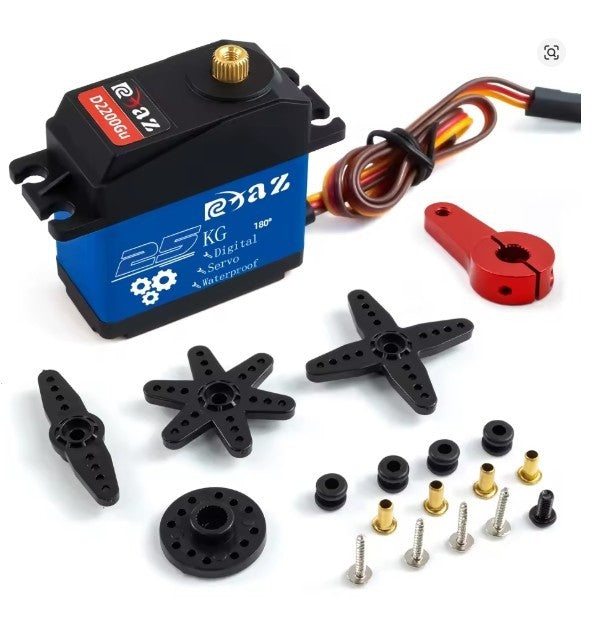 Servo 25 kg Metallgehäuse, Hochgeschwindigkeits-Metallgetriebe für Arduino DIY