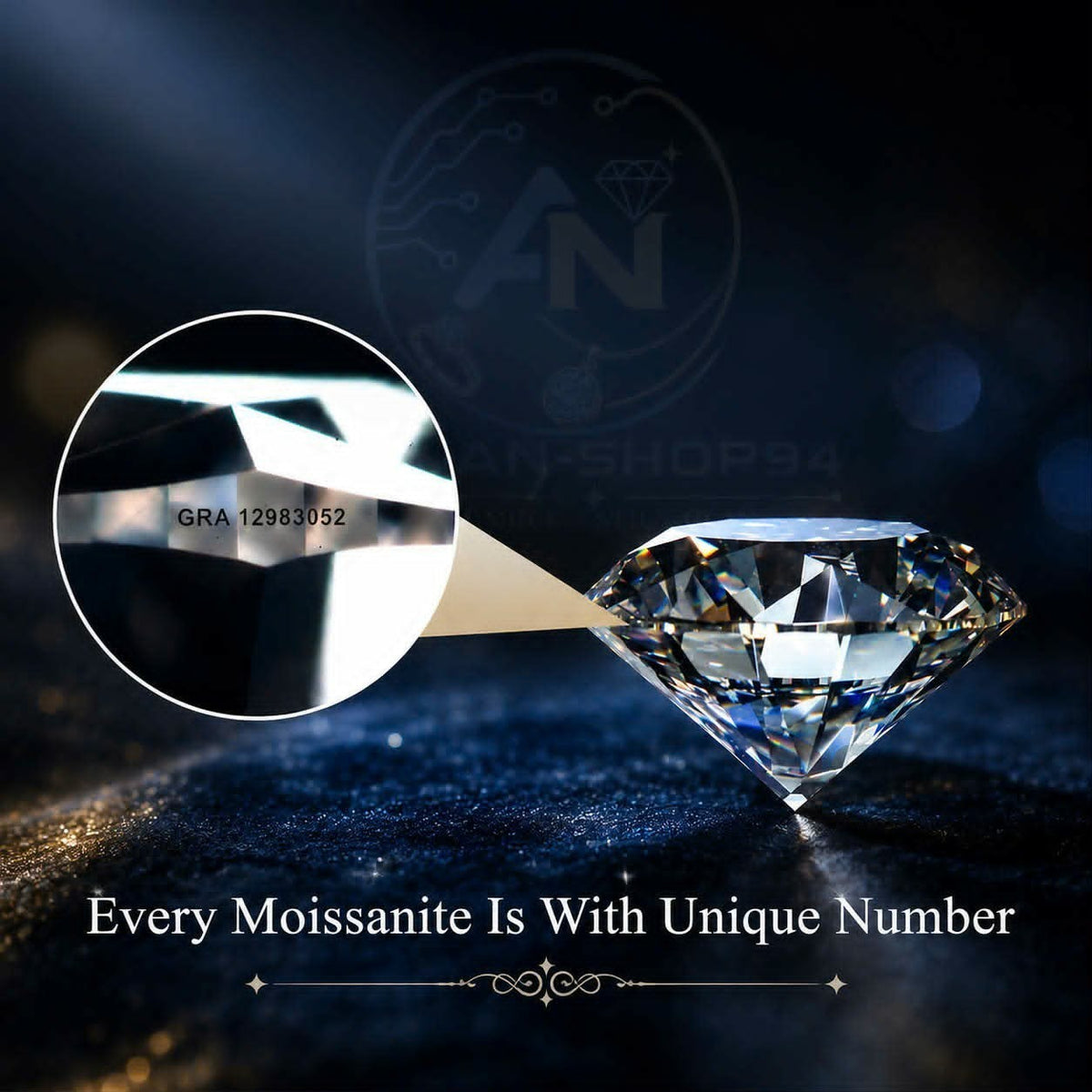 100% echte Moissanite Pass Diamant Tester Stift GRA Zertifikate D-VVS1-Clairezza