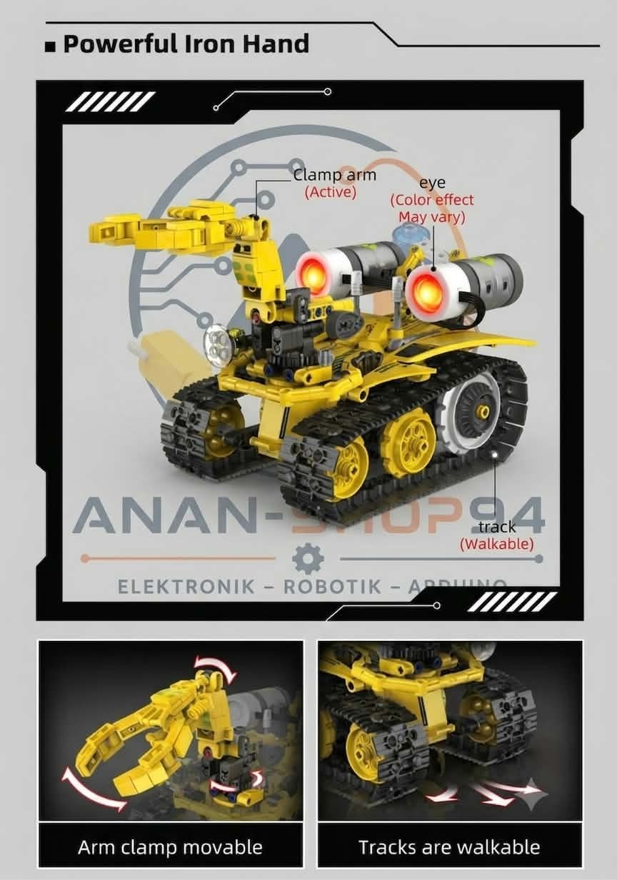 Roboter-Baustein-Set, Fernbedienung/APP-Steuerung, Digitalanzeige 5-in-1