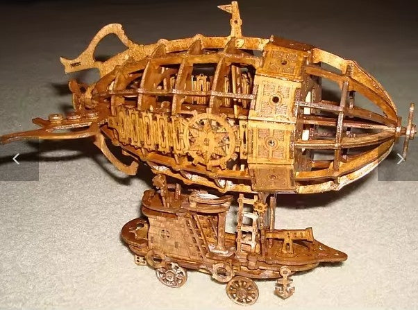 Luftschiff 3D Holzpuzzle Maßstab Modell, DIY Modellbausatz, Handwerk Geschenk