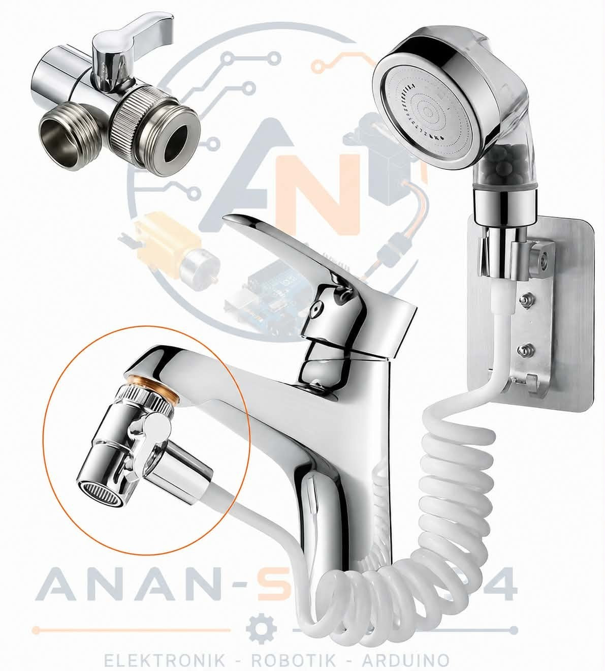 Universal Wasserhahn Schalter Adapter Küche Waschbecken Splitter Umlenker