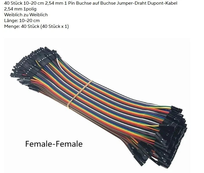 Dupont Stecker / Buchse 20 cm 40 Pin für Arduino DIY KIT
