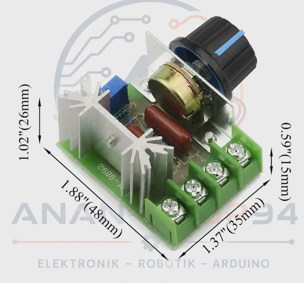 Spannungsregler 2000 Watt AC 50–220 Volt Dimmer SCR Motordrehzahlregler