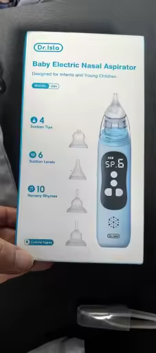Elektrischer Baby-Nasenreiniger, Silikon, verstellbare Saugkraft, Farbe Weiß