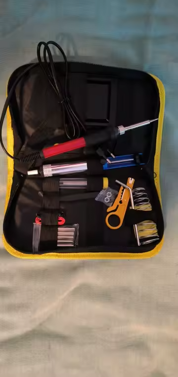Lötkolben Kit 220V 80W Solder Schweißen einstellbare Temperatur Entlötpumpe