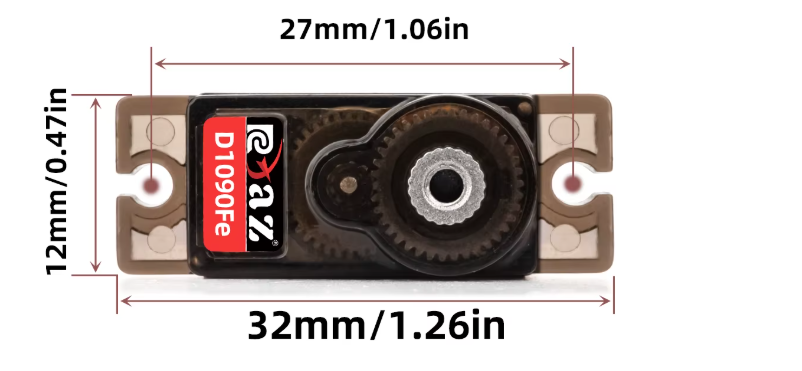1 Stück Micro Servo Motor RCXAZ 14g 180° Metallgetriebe für RC Spielzeug