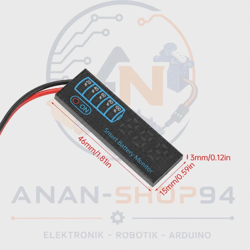 1 Stück Batteriestandsanzeige 12V 24V 36V 48V Lithiumbatterie Kapazitätstester