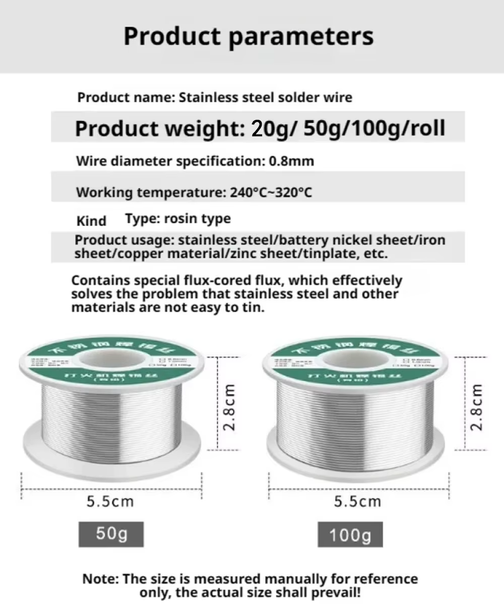 1mm 50g Löten Zinn Draht Kolophonium Kern Lot Löten draht Rolle No-clean FLUX 2%