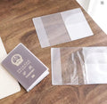 1 x Reisepass-Schutzhülle, transparent, mattiert, PVC-Material, wasserdicht